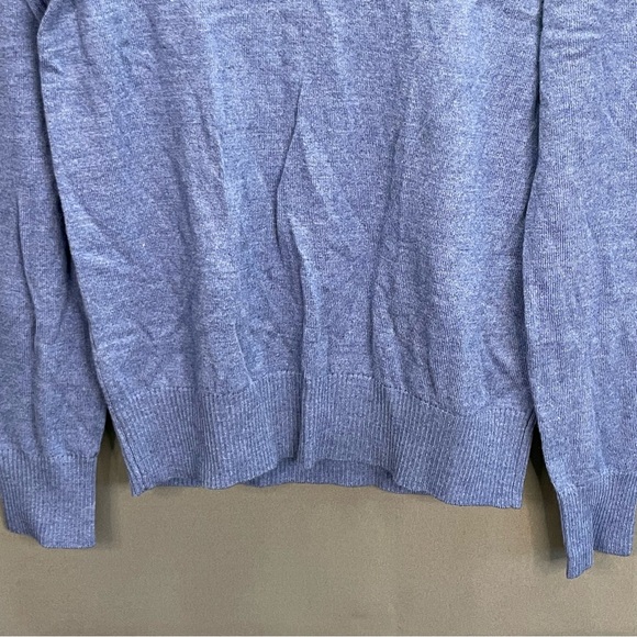 NEW Banana Republic Extra Fine Merino blue v neck knit sweater - Picture 12 of 12